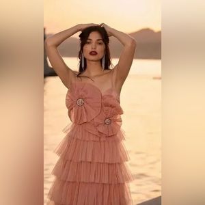 MAKE OFFER BRAND NEW Kavita Bhartia Rosette Dress Sex & City SJP Barbie $348!!!